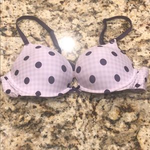 Purple Polka Dot VS Push up bra